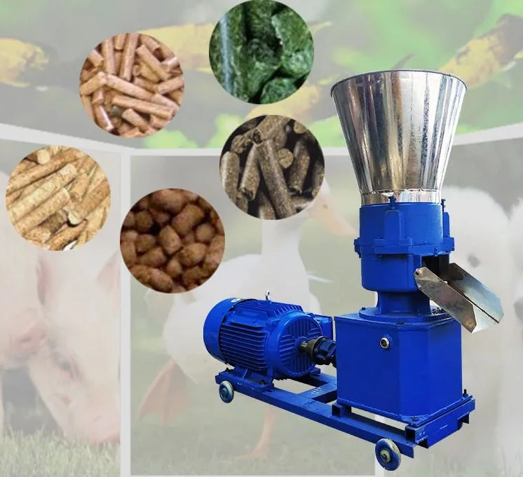 Flat Die Pellet Machine 500kg/H Animal Feed Pellet Making Machine Single Phase/Three Phase for Sale